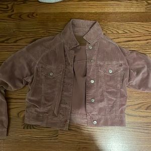 brownish red corduroy jacket